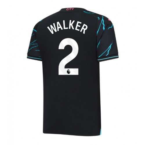 Fotbalové Dres Manchester City Kyle Walker #2 Alternativní 2023-24 Krátký Rukáv